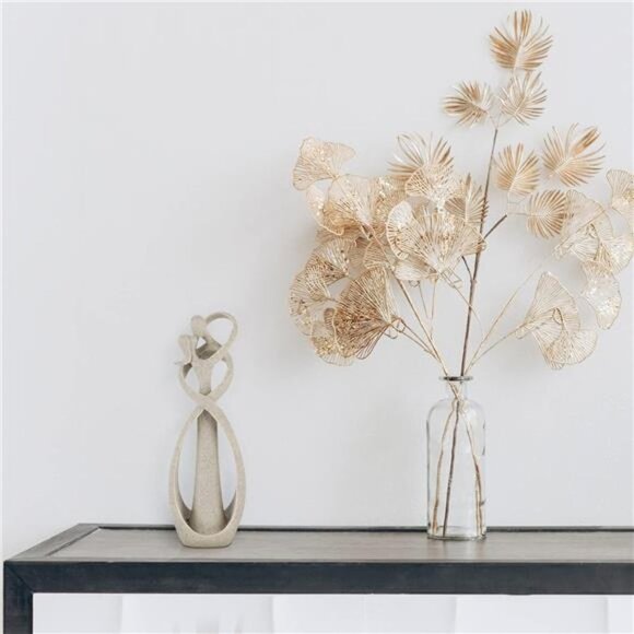 Sandstone Resin Lover Hug Kiss Style Abstract Sculpture Statue Collectible - Picture 2 of 7